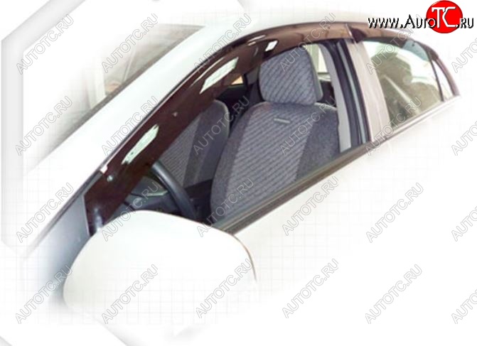 1 999 р. Дефлектора окон CA-Plastic Toyota Corolla E150 седан рестайлинг (2009-2013) (Classic полупрозрачный, Без хром.молдинга, Крепление только на скотч)  с доставкой в г. Майкоп