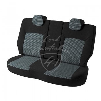 7 199 р. Чехлы для сидений Lord Autofashion Дублин (жаккард) Toyota Corolla E180 дорестайлинг (2013-2016) (Черный, вставка Сеул серый)  с доставкой в г. Майкоп. Увеличить фотографию 2