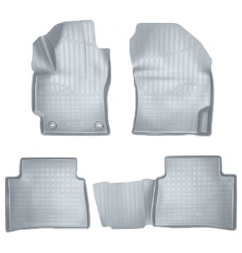 Коврики салонные Noplast (3D) Toyota Corolla  E210 (2018-2022) седан дорестайлинг, универсал дорестайлинг, хэтчбэк 5 дв. дорестайлинг (Серые)
