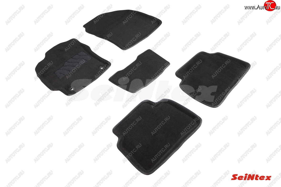 5 449 р. Комплект 3D ковриков в салон (ворсовые / чёрные) Seintex  Toyota Corolla  E210 (2018-2022) седан дорестайлинг  с доставкой в г. Майкоп