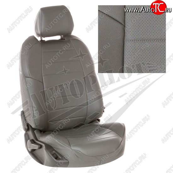 13 849 р. Чехлы сидений AUTOPILOT Экокожа (40/60 с задним подлокотника, Comfort / Prestige)  Toyota Corolla  E210 (2018-2022) седан дорестайлинг (Серый + Серый)  с доставкой в г. Майкоп