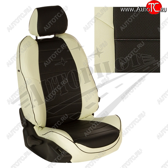13 849 р. Чехлы сидений AUTOPILOT Экокожа (40/60 с задним подлокотника, Comfort / Prestige)  Toyota Corolla  E210 (2018-2022) седан дорестайлинг (Белый + Черный)  с доставкой в г. Майкоп