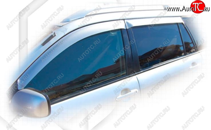 1 999 р. Дефлектора окон (E121-124) CA-Plastic Toyota Corolla Fielder E120 универсал дорестайлинг (2000-2002) (Classic полупрозрачный, Без хром.молдинга, Крепление только на скотч)  с доставкой в г. Майкоп