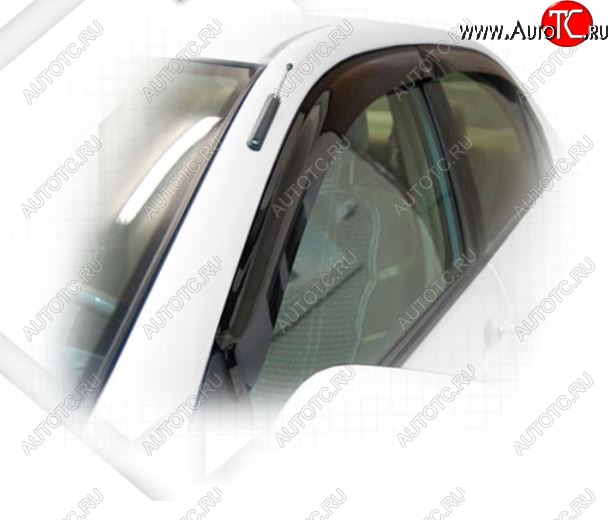 1 999 р. Дефлектора окон CA-Plastic  Toyota Corolla Fielder  E120 (2004-2006) универсал 2-ой рестайлинг (Classic полупрозрачный, Без хром.молдинга, Крепление только на скотч)  с доставкой в г. Майкоп