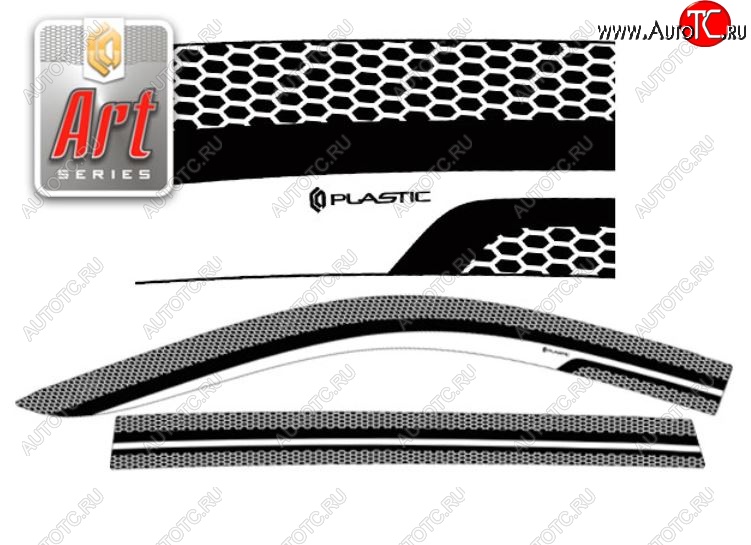 2 299 р. Дефлектора окон CA-Plastic  Toyota Corolla Fielder  E160 (2012-2015) универсал дорестайлинг (Серия Art белая, Без хром.молдинга)  с доставкой в г. Майкоп