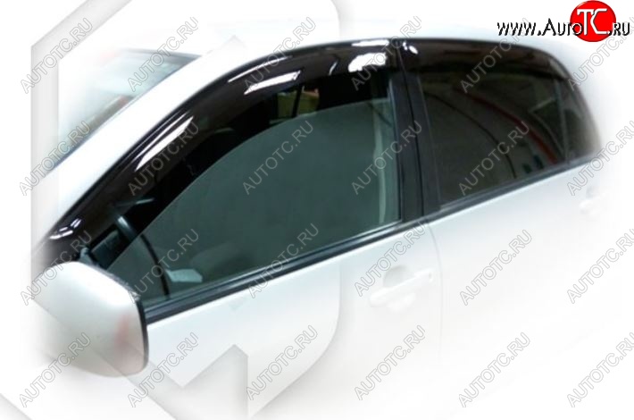 1 999 р. Дефлектор капота CA-Plastiс Toyota Corolla Runx E120 хэтчбэк 5 дв. дорестайлинг (1999-2002) (Classic полупрозрачный, Без хром. молдинга, Крепление только на скотч)  с доставкой в г. Майкоп