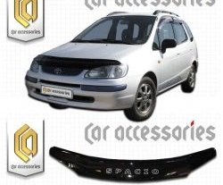 1 999 р. Дефлектор капота CA-Plastic  Toyota Corolla Spacio  E110 (1997-2001) дорестайлинг, рестайлинг (серия Classic черный, Без надписи)  с доставкой в г. Майкоп. Увеличить фотографию 2