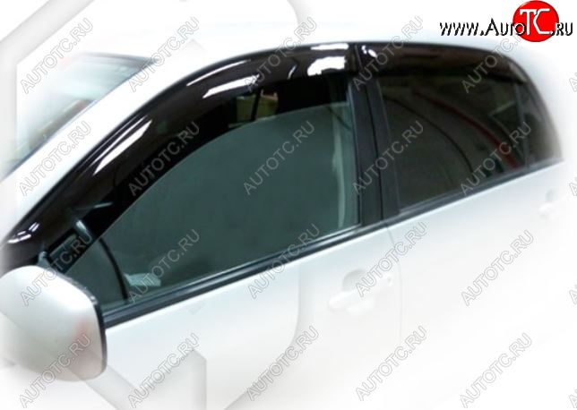 1 999 р. Дефлектора окон Allex (E121-124) CA-Plastic Toyota Corolla E120 хэтчбек 5 дв. дорестайлинг (2000-2004) (Classic полупрозрачный, Без хром.молдинга, Крепление только на скотч)  с доставкой в г. Майкоп