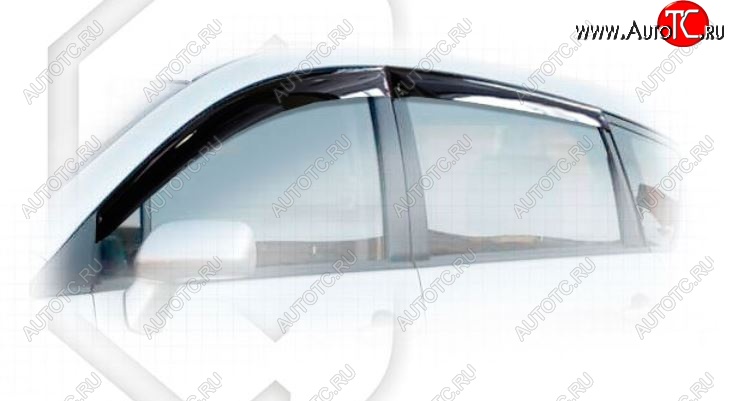 2 079 р. Дефлектора окон CA-Plastic Toyota Corolla Verso AR10 (2004-2009) (Classic полупрозрачный, Без хром.молдинга, Крепление только на скотч)  с доставкой в г. Майкоп
