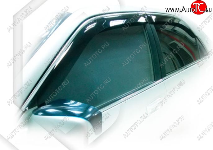 2 079 р. Дефлектора окон CA-Plastic Toyota Crown S170 седан (1999-2003) (Classic полупрозрачный, Без хром.молдинга)  с доставкой в г. Майкоп