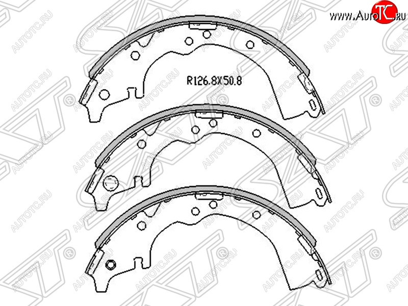 1 539 р. Колодки тормозные SAT (задние) Toyota Estima XR10,XR20 (1990-1999)  с доставкой в г. Майкоп