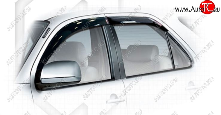 2 159 р. Дефлектора окон CA-Plastiс Toyota Fortuner AN50/AN60 дорестайлинг (2004-2008) (Classic полупрозрачный, Без хром.молдинга)  с доставкой в г. Майкоп