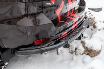 50 259 р. Бампер силовой задний РИФ Toyota Fortuner AN160 дорестайлинг (2015-2020) (С квадратом под фаркоп)  с доставкой в г. Майкоп. Увеличить фотографию 6