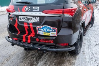 50 259 р. Бампер силовой задний РИФ Toyota Fortuner AN160 дорестайлинг (2015-2020) (С квадратом под фаркоп)  с доставкой в г. Майкоп. Увеличить фотографию 11