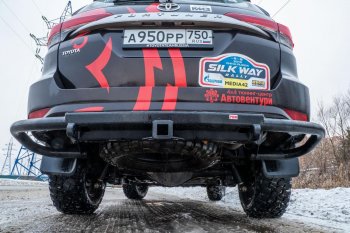 50 259 р. Бампер силовой задний РИФ Toyota Fortuner AN160 дорестайлинг (2015-2020) (С квадратом под фаркоп)  с доставкой в г. Майкоп. Увеличить фотографию 10