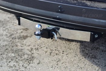 17 149 р. Фаркоп Petroil Tuning (съемный квадрат) Toyota Fortuner AN160 дорестайлинг (2015-2020) (с нержавеющей накладкой)  с доставкой в г. Майкоп. Увеличить фотографию 3