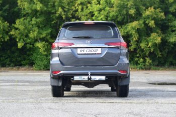 17 149 р. Фаркоп Petroil Tuning (съемный квадрат) Toyota Fortuner AN160 дорестайлинг (2015-2020) (с нержавеющей накладкой)  с доставкой в г. Майкоп. Увеличить фотографию 4