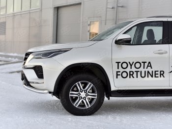19 799 р. Защита переднего бампера (Ø63 мм, нержавейка) SLITKOFF Toyota Fortuner AN160 рестайлинг (2020-2025)  с доставкой в г. Майкоп. Увеличить фотографию 4