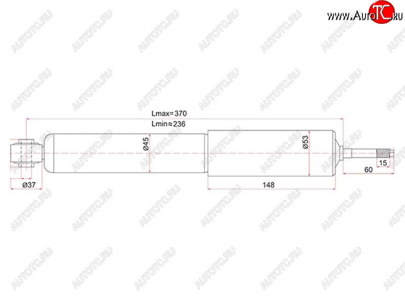 1 759 р. Амортизатор передний LH=RH SAT  Toyota Hiace  H200 (2004-2017) минивэн (Япония) дорестайлинг , минивэн (Япония) 1-ый рестайлинг, минивэн (Япония) 2-ой рестайлинг, минивэн (Япония) 3-ий рестайлинг  с доставкой в г. Майкоп