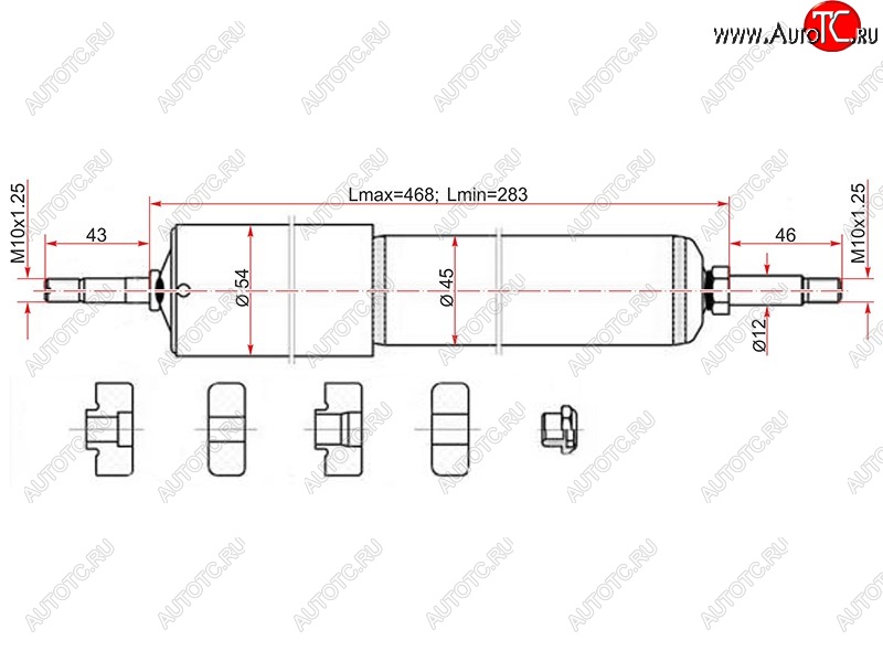 2 859 р. Амортизатор задний SAT (4WD)  Toyota Hiace  H100 (1993-2004) минивэн 1-ый рестайлинг (Япония), минивэн (Япония)  2-ой рестайлинг (LH=RH)  с доставкой в г. Майкоп