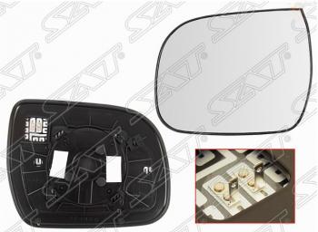 Левое полотно зеркала SAT (с обогревом) Toyota Highlander XU40 дорестайлинг (2007-2010)