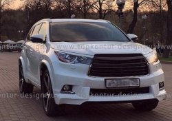 12 999 р. Комплект накладок на колёсные арки TopKontur Design Toyota Highlander XU50 дорестайлинг (2013-2017)  с доставкой в г. Майкоп. Увеличить фотографию 2