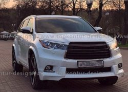 5 399 р. Решётка радиатора TopKontur Design Toyota Highlander XU50 дорестайлинг (2013-2017)  с доставкой в г. Майкоп. Увеличить фотографию 2