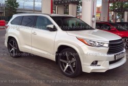 5 399 р. Решётка радиатора TopKontur Design Toyota Highlander XU50 дорестайлинг (2013-2017)  с доставкой в г. Майкоп. Увеличить фотографию 4