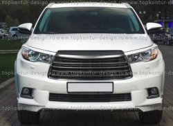 5 399 р. Решётка радиатора TopKontur Design Toyota Highlander XU50 дорестайлинг (2013-2017)  с доставкой в г. Майкоп. Увеличить фотографию 7
