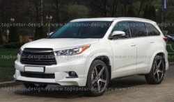 2 199 р. Реснички на фары TopKontur Design Toyota Highlander XU50 дорестайлинг (2013-2017) (Неокрашенные)  с доставкой в г. Майкоп. Увеличить фотографию 3
