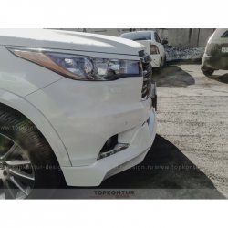 2 199 р. Реснички на фары TopKontur Design Toyota Highlander XU50 дорестайлинг (2013-2017) (Неокрашенные)  с доставкой в г. Майкоп. Увеличить фотографию 4