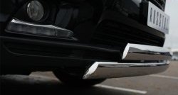 16 499 р. Защита переднего бампера (2 трубыØ75х42 мм, нержавейка) Russtal Toyota Highlander XU50 дорестайлинг (2013-2017)  с доставкой в г. Майкоп. Увеличить фотографию 3