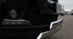 16 499 р. Защита переднего бампера (2 трубыØ75х42 мм, нержавейка) Russtal Toyota Highlander XU50 дорестайлинг (2013-2017)  с доставкой в г. Майкоп. Увеличить фотографию 4