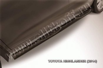 Защита порогов Slitkoff Toyota Highlander  XU50 (2013-2017) дорестайлинг