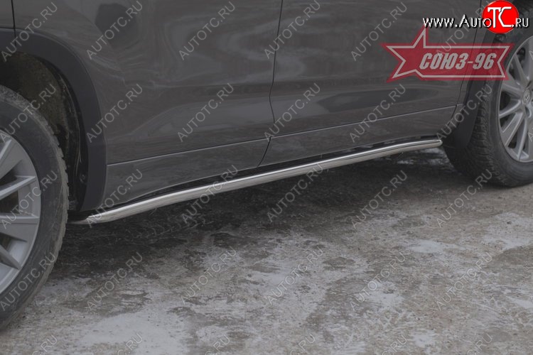 13 679 р. Защита порогов Souz-96 (d42) Toyota Highlander XU50 дорестайлинг (2013-2017)  с доставкой в г. Майкоп