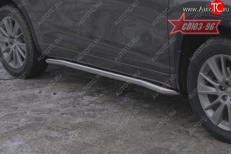 15 524 р. Защита порогов Souz-96 (d60) v1 Toyota Highlander XU50 дорестайлинг (2013-2017)  с доставкой в г. Майкоп