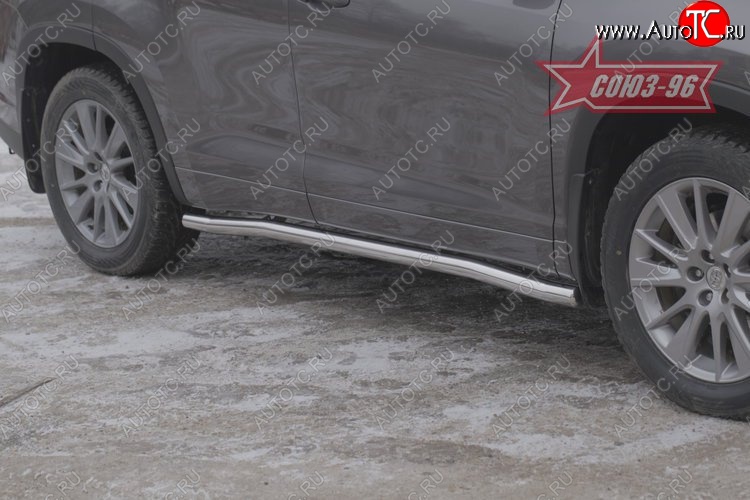 15 029 р. Защита порогов Souz-96 (d60) Toyota Highlander XU50 дорестайлинг (2013-2017)  с доставкой в г. Майкоп