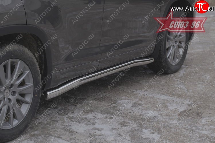 16 694 р. Защита порогов Souz-96 (d76) Toyota Highlander XU50 дорестайлинг (2013-2017)  с доставкой в г. Майкоп