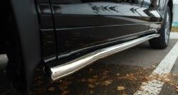 21 599 р. Защита порогов из круглой трубы диаметром 63 мм SLITKOFF  Toyota Highlander  XU50 (2013-2017) дорестайлинг  с доставкой в г. Майкоп. Увеличить фотографию 3