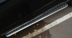 30 599 р. Широкая защита порогов SLITKOFF  Toyota Highlander  XU50 (2013-2017) дорестайлинг  с доставкой в г. Майкоп. Увеличить фотографию 2