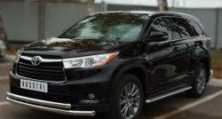 30 599 р. Широкая защита порогов SLITKOFF  Toyota Highlander  XU50 (2013-2017) дорестайлинг  с доставкой в г. Майкоп. Увеличить фотографию 3