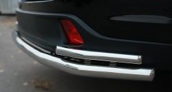 20 999 р. Защита заднего бампера (Ø63 и 42 мм, с углами, нержавейка) SLITKOFF  Toyota Highlander  XU50 (2013-2017) дорестайлинг  с доставкой в г. Майкоп. Увеличить фотографию 4