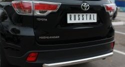 16 249 р. Защита заднего бампера (Ø63 мм, нержавейка) SLITKOFF  Toyota Highlander  XU50 (2013-2017) дорестайлинг  с доставкой в г. Майкоп. Увеличить фотографию 3