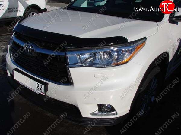 3 689 р. Дефлектор капота SIM Toyota Highlander XU50 дорестайлинг (2013-2017)  с доставкой в г. Майкоп