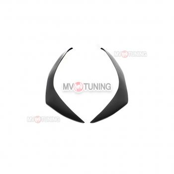 2 599 р. Реснички на фары MV-Tuning Toyota Highlander XU50 дорестайлинг (2013-2017) (Неокрашенные)  с доставкой в г. Майкоп. Увеличить фотографию 2