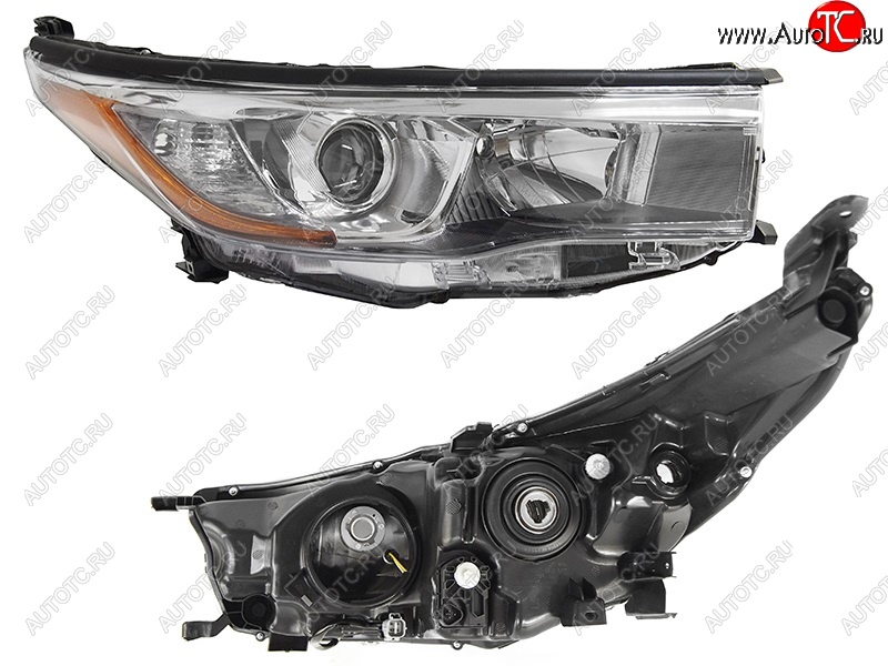 9 849 р. Правая фара SAT Toyota Highlander XU50 дорестайлинг (2013-2017)  с доставкой в г. Майкоп