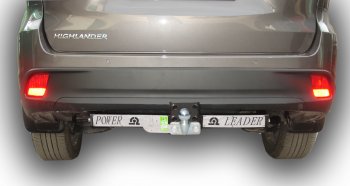 11 249 р. Фаркоп Лидер Плюс (съемный шар тип F, с нержавеющей пластиной) Toyota Highlander XU50 рестайлинг (2016-2020) (Без электропакета)  с доставкой в г. Майкоп. Увеличить фотографию 2