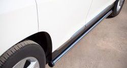 77 999 р. Защита порогов из круглой трубы диаметром 76 мм (рестайлинг) Russtal Toyota Highlander XU40 рестайлинг (2010-2013) (Защита порогов с со скосами на торцах (вариант 1))  с доставкой в г. Майкоп. Увеличить фотографию 5
