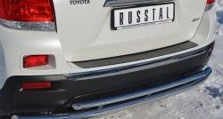 17 899 р. Защита заднего бампера (Ø63 и 42 мм, нержавейка) SLITKOFF  Toyota Highlander  XU40 (2010-2013) рестайлинг  с доставкой в г. Майкоп. Увеличить фотографию 2