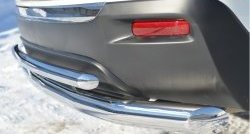 17 899 р. Защита заднего бампера (Ø63 и 42 мм, нержавейка) SLITKOFF  Toyota Highlander  XU40 (2010-2013) рестайлинг  с доставкой в г. Майкоп. Увеличить фотографию 3